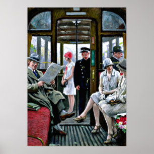 Poster Art Paul-Gustave Fischer - Tram Copenhague