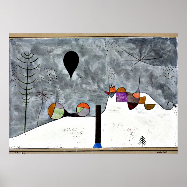 Poster Art Paul Klee : Peinture d'hiver (Devant)