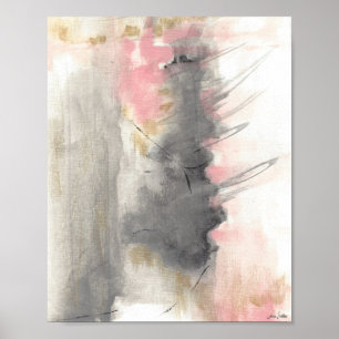 Poster Art peint en or rose Abstrait Imprimer