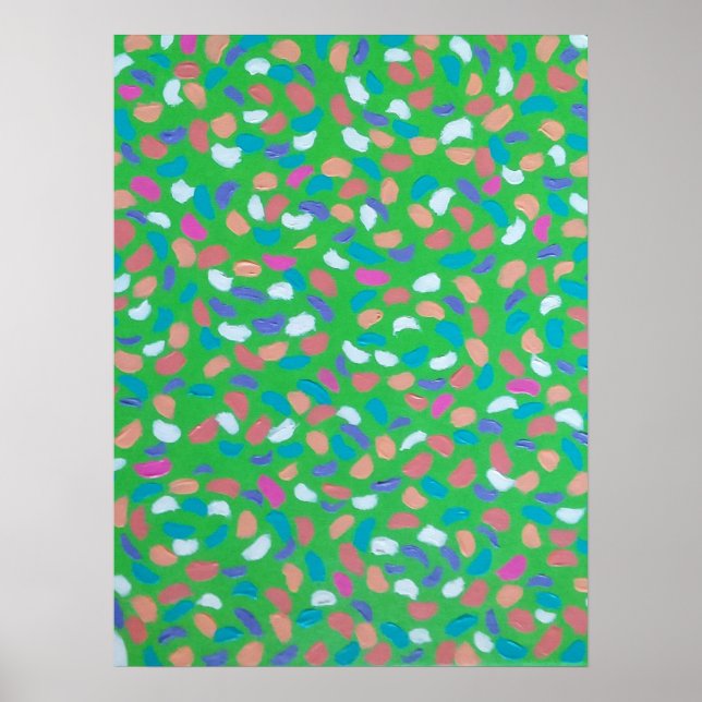 Poster Art peint Spring Greens (Devant)