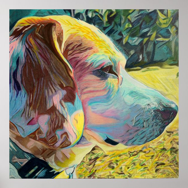Poster Art Personnalisé Avec Beagle (Devant)