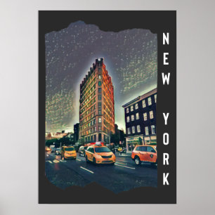 Poster Art photo esthétique de la ville de New York      