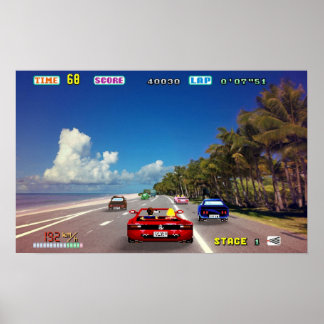 Poster Art Pixel rétro Outrun