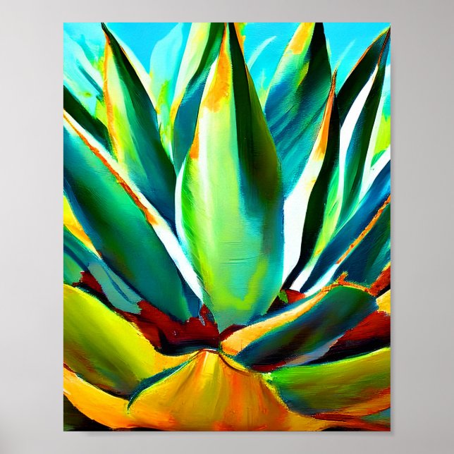 Poster Art plante Agave (Devant)