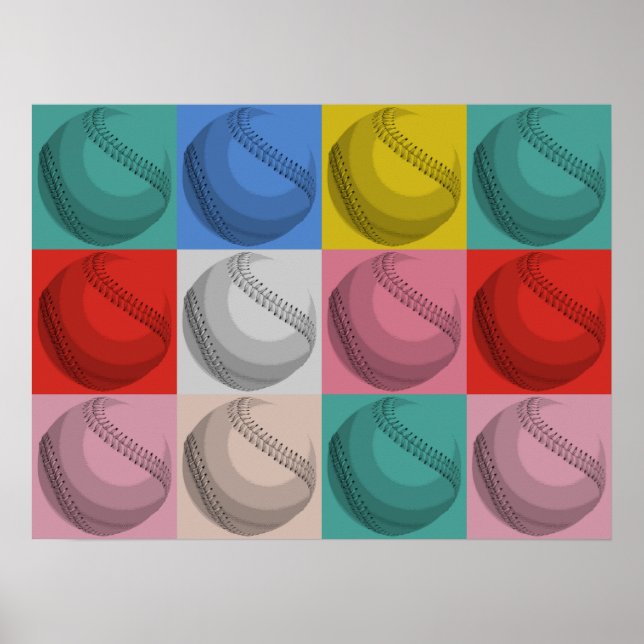 Poster Art pop baseball (Devant)