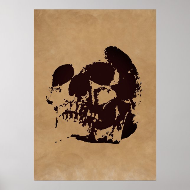 Poster Art Pop Brown crâne (Devant)