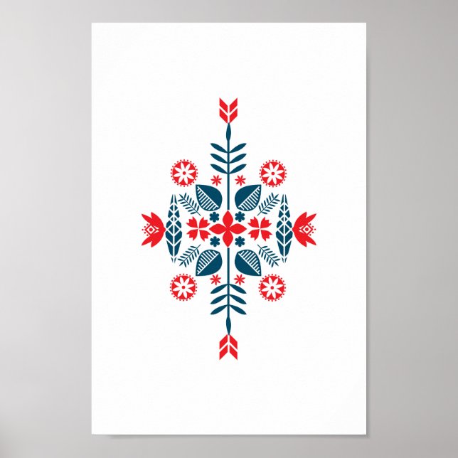 Poster Art populaire scandinave (Devant)