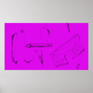 Poster Art Pot-pourri Abstraction Rose Minimalisme