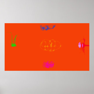 Poster Art Potpourri  Orange Minimal Abstract