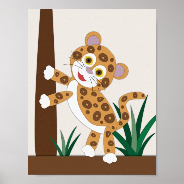 Poster Art pour la nurserie de jaguar (Devant)