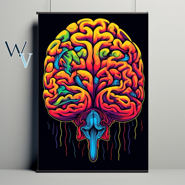 Poster Art psychédélique du cerveau (Créateur téléchargé)