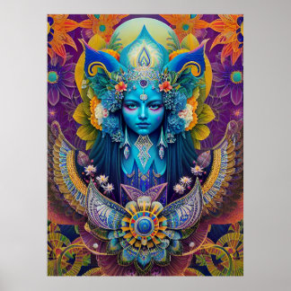 Poster Art psychédélique, OEuvre DMT, Paysage surréaliste