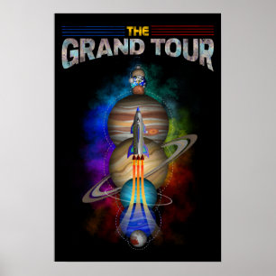 Poster Art rétro de l'espace extra-atmosphérique avec vai