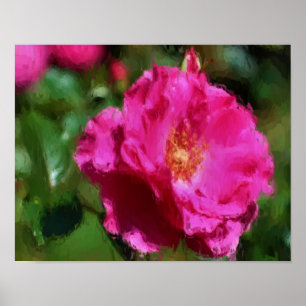 Poster Art rose foncé peinture photo