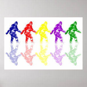 Poster ART SCHOOL SQUATCH - Logo Bigfoot coloré