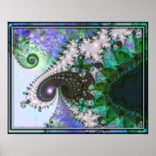 Poster Art se développant en spirales de la variation 4