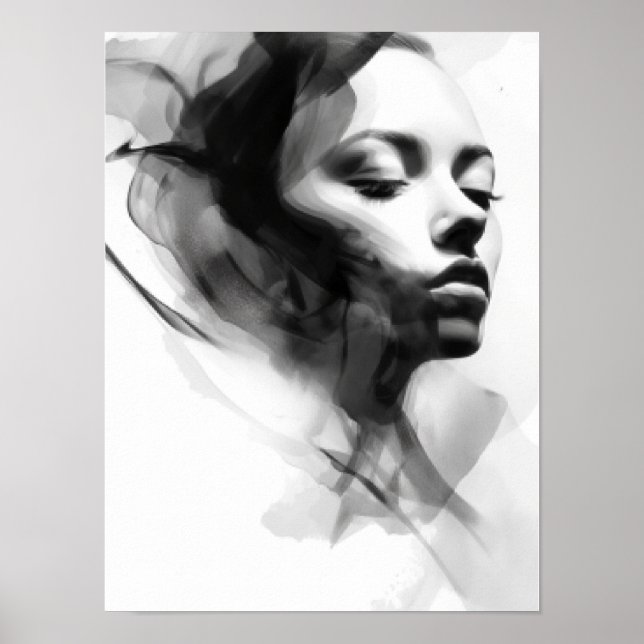 Poster Art simple noir et blanc (Devant)