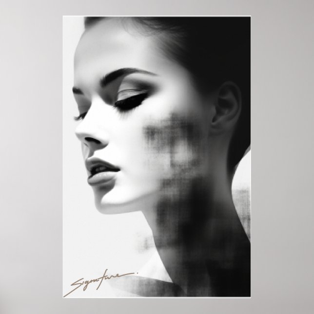 Poster Art simple noir et blanc (Devant)