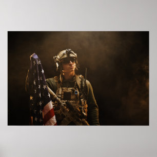 Poster Art Soldat militaire