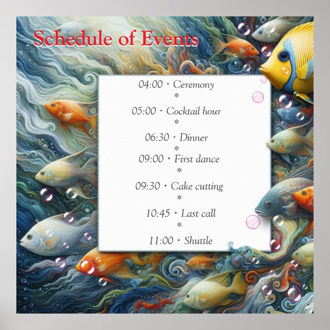 Poster Art sous-marin du poisson et du corail en acryliqu (Devant)