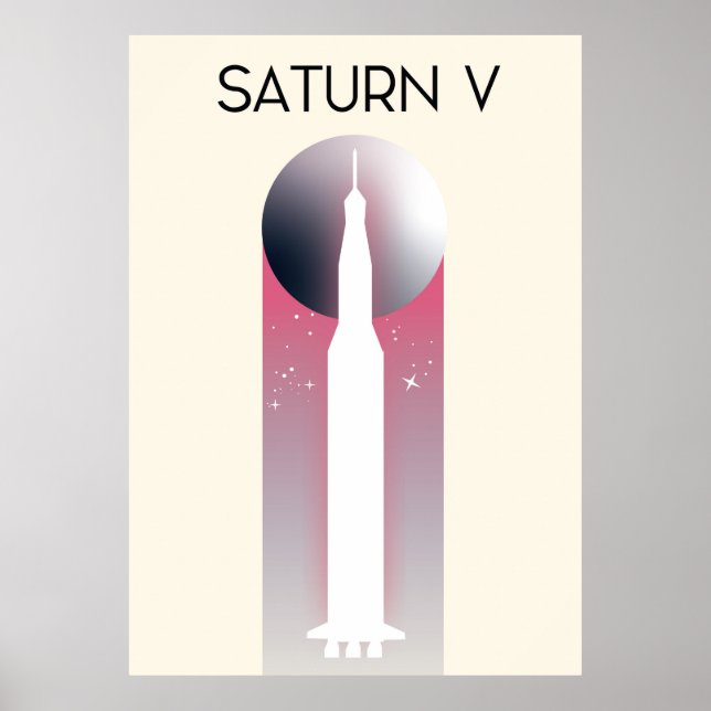 Poster Art spatial Apollo Saturn V (Devant)