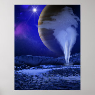 Poster Art spatial européen de la Lune