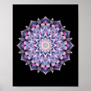 Poster Art Spirituel de Yoga Bohème Méditation Géométrie