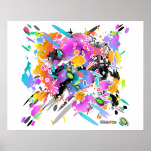 POSTER ART SPLATTER PUNK GRUNGE
