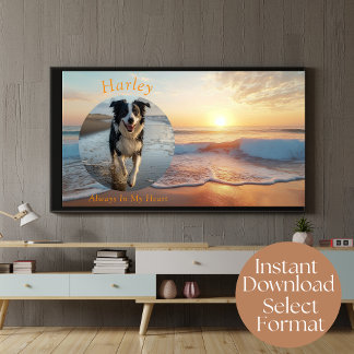 Poster Art télévisé numérique personnalisé en mémoire d'u