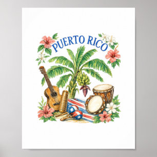 Poster Art Tropical de Musique Vintage sur l'Héritage de