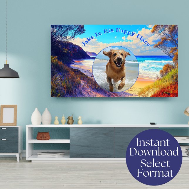 Poster Art TV numérique personnalisé pour endroit heureux (Créateur téléchargé)