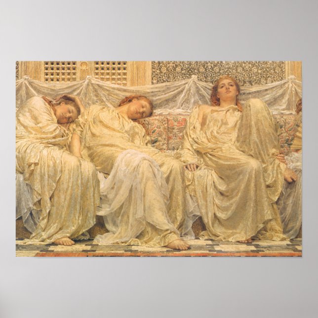 Poster Art victorien, Rêveurs par Albert Joseph Moore (Devant)