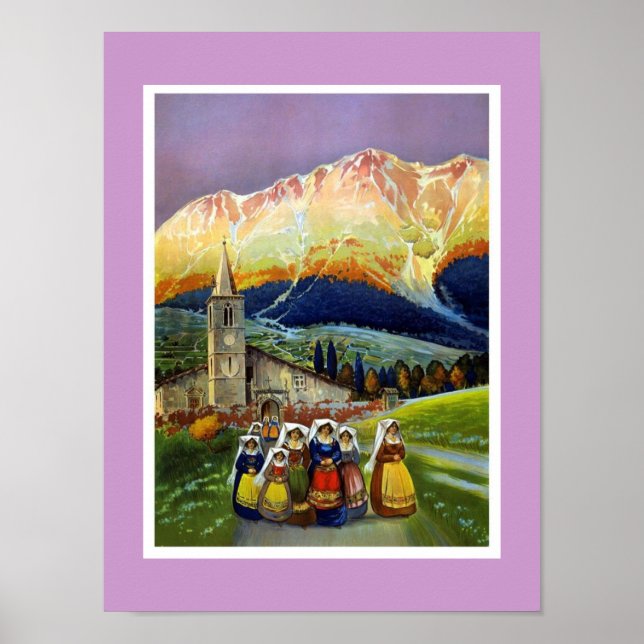 Poster Art Vintage ABRUZZO Italie (Devant)