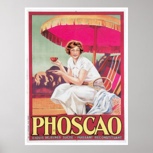Poster Art vintage d'annonce de boissons de chocolat de