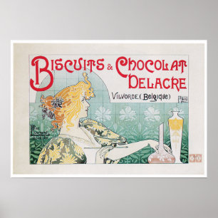 Poster Art vintage d'annonce de nourriture de chocolat de