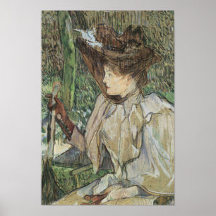 Poster Art vintage, Femme avec gants par Toulouse Lautrec