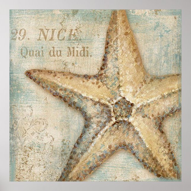 Poster Art vintage français Starfish (Devant)
