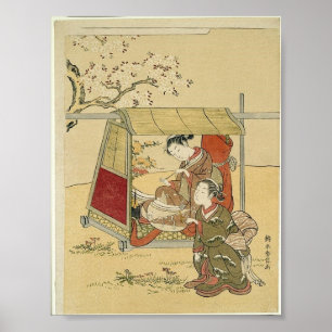 Poster Art vintage japonais ancien