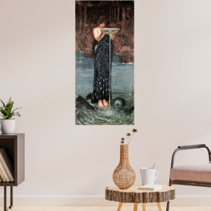 Poster Art vintage John W. Waterhouse Circé Invidiosa 