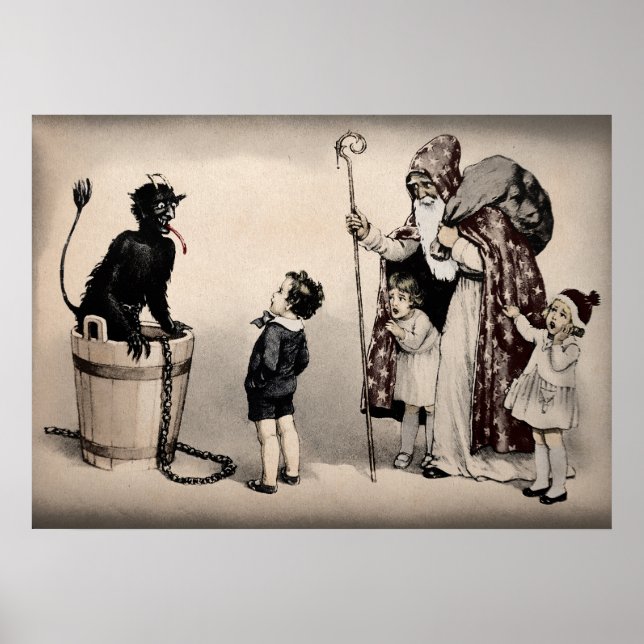Poster Art vintage Krampus (Devant)