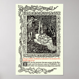 Poster Art vintage par Walter Crane pour Kelmscott Press
