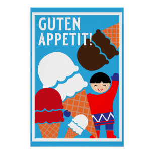 Poster Art vintage rétro de glace