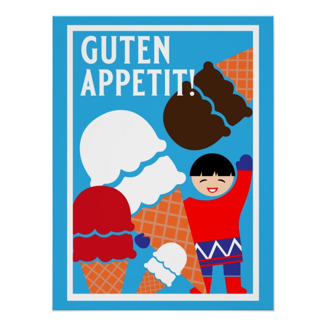 Poster Art vintage rétro de glace (Devant)