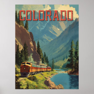 Poster Art Vintage voyage du Colorado