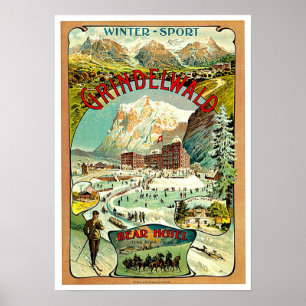 Poster Art Vintage voyage Suisse