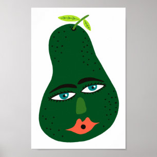 Poster Art Whimsical Avocado