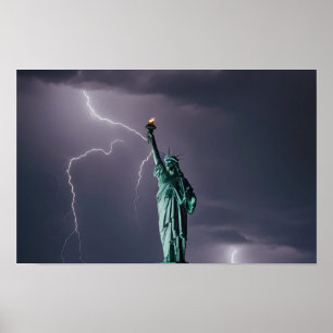 Poster art with original Statue Liberty design 