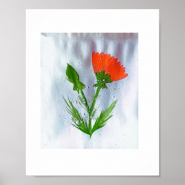 Poster Arte feita a mão flor  (Devant)