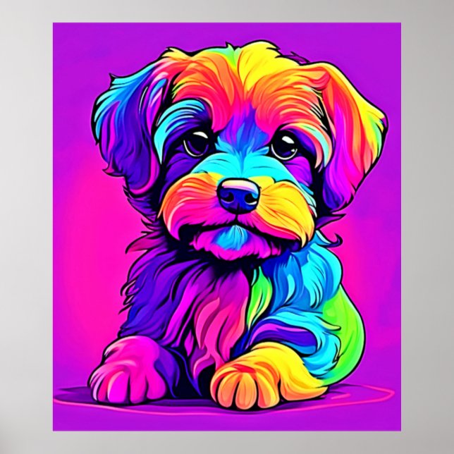 Poster Artefacts Rainbow Puppy (Devant)
