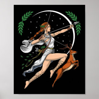 Poster Artémis Déesse Grecque De La Chasse Grèce Ancienne